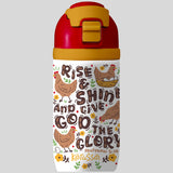 Kerusso 16 oz Stainless Steel Sport Bottle Rise And Shine