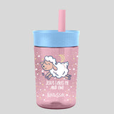 Kerusso 15 oz Silicone Straw Cup Goose & Lamb (2 Pack)