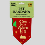 Kerusso Christmas Pet Bandana Adore Him