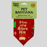 Kerusso Christmas Pet Bandana Adore Him