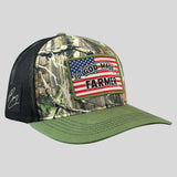 So God Made A Farmer Mens Cap Camo Flag