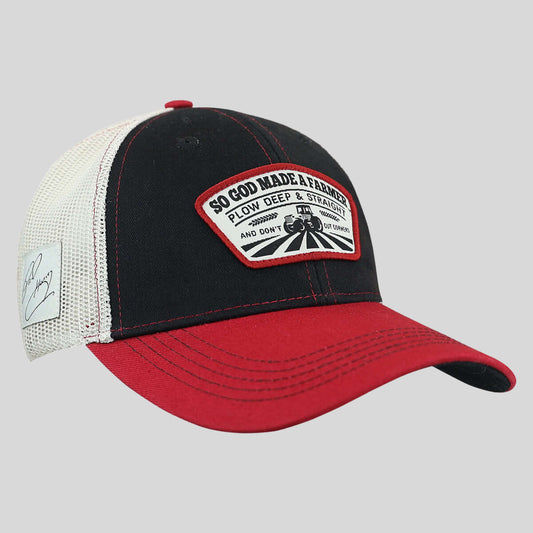 So God Made A Farmer Mens Cap Plow Deep And Straight