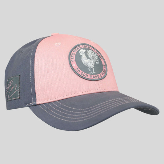 So God Made A Farmer Womens Cap Logo Chicken