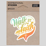 Kerusso Walk by Faith Script Sticker