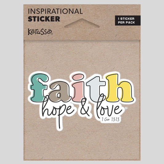 Kerusso Sticker Faith Hope Love