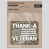 HOLD FAST Sticker Thank A Veteran