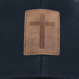 Kerusso Mens Cap Leather Cross