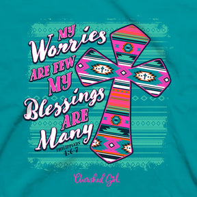 Cherished Girl Womens T-Shirt Pray About Everything