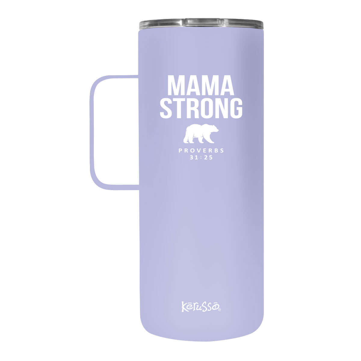 Kerusso 22 oz Stainless Steel Tumbler with Handle Mama Bear