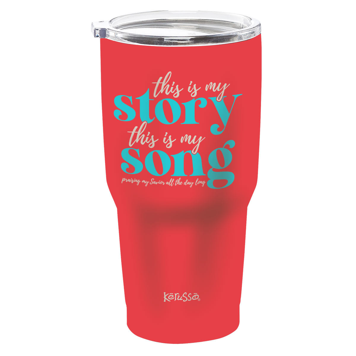 Kerusso MUGS247 30 oz This Is My Story Stainless Steel Tumbler - Red