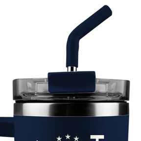 HOLD FAST 40 oz Stainless Steel Mug With Straw 76 Flag