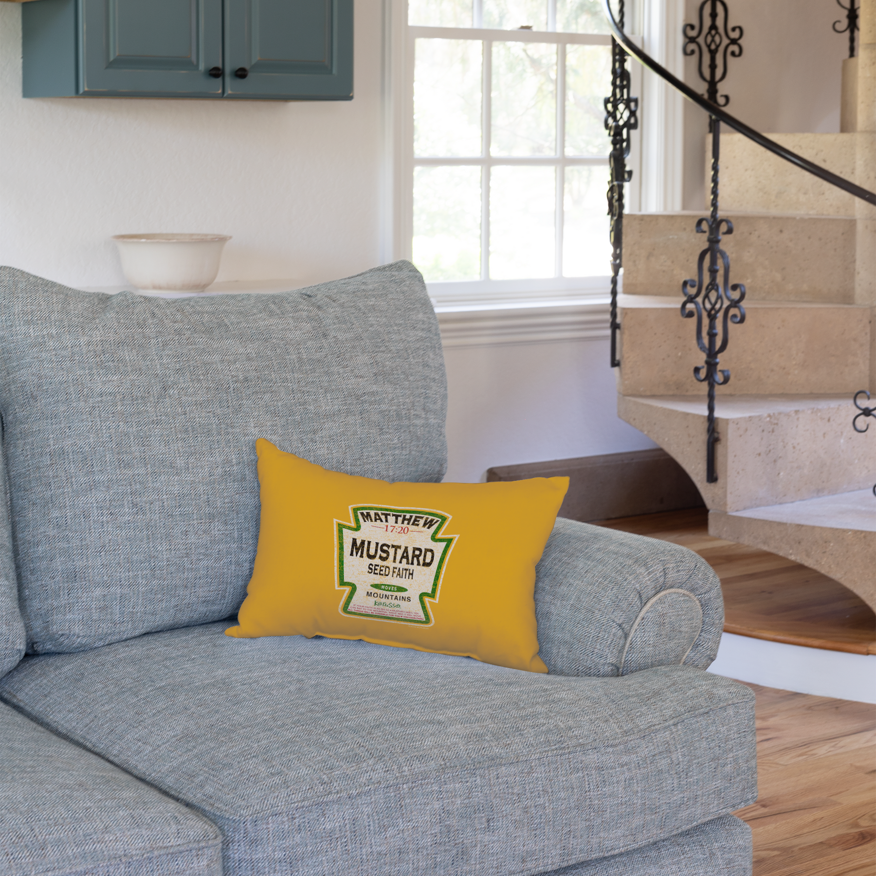 Kerusso Mustard Rectangular Pillow