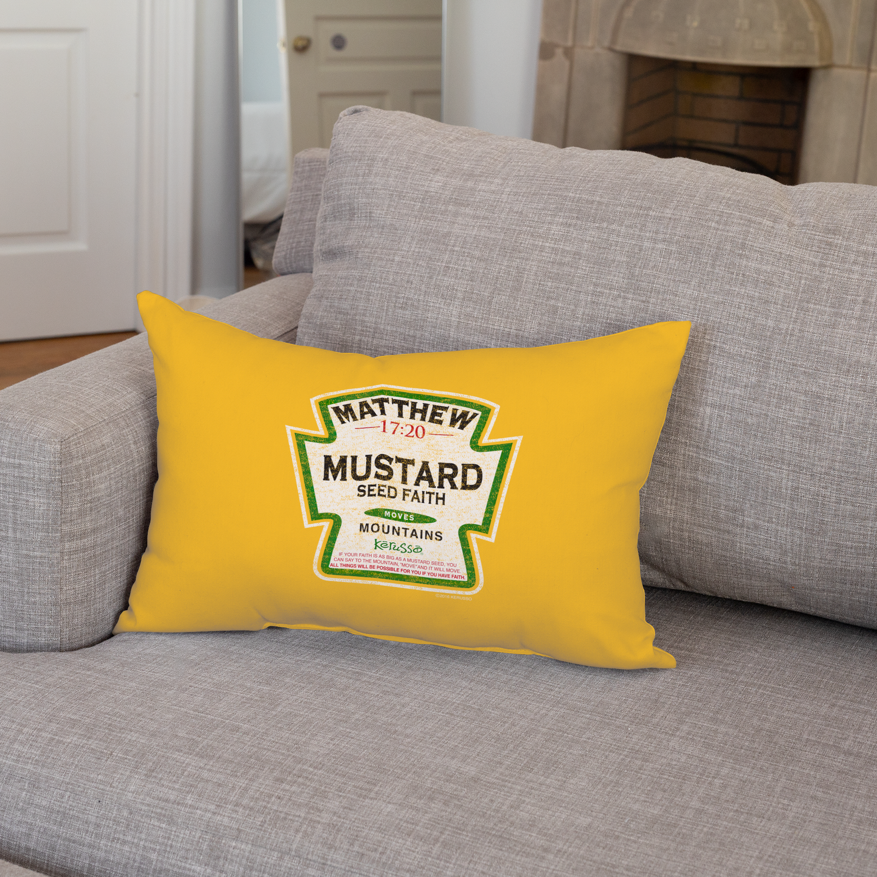 Kerusso Mustard Rectangular Pillow