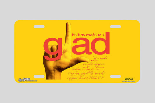 "Glad" - Decorative License Plate