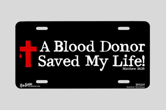 "Blood Donor" - Decorative License Plate