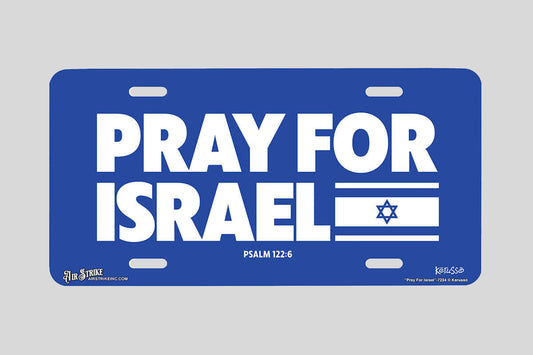 "Pray For Israel" - Decorative License Plate
