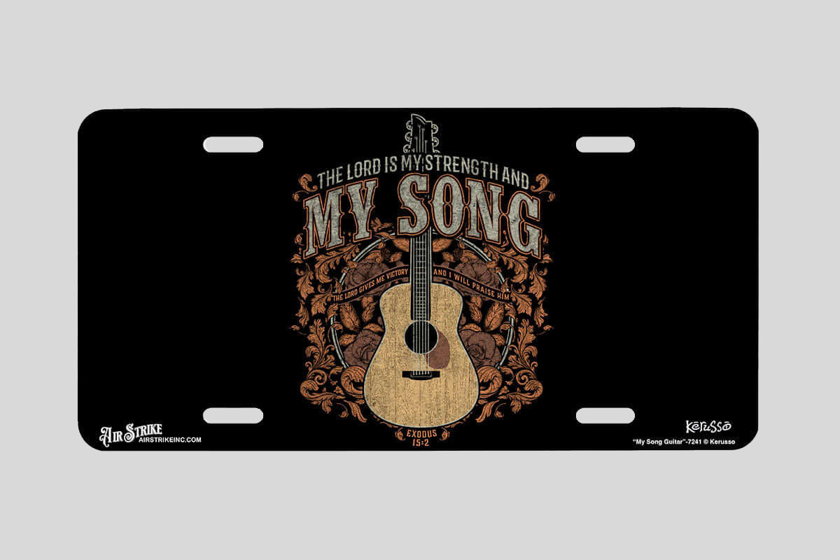 "My Song Guitar" - Decorative License Plate