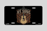 "My Song Guitar" - Decorative License Plate