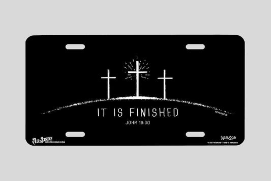 "It Is Finished" - Decorative License Plate