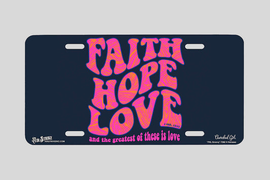 "FHL Groovy" - Decorative License Plate
