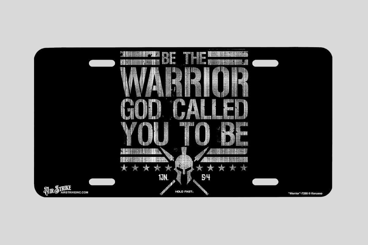 "Warrior" - Decorative License Plate