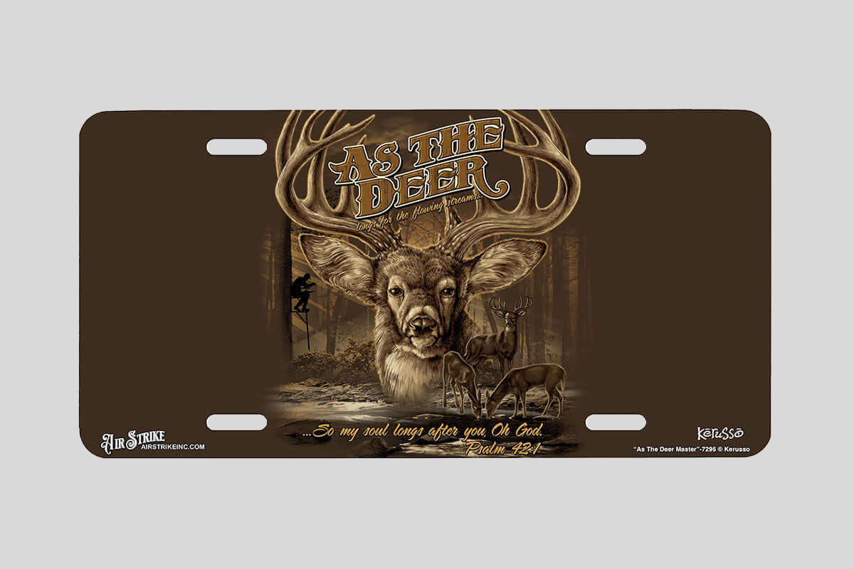 "As The Deer Master" - Decorative License Plate