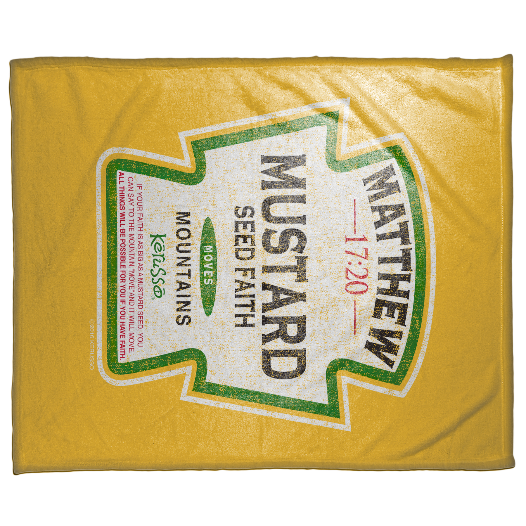 Kerusso Mustard Plush Fleece Blanket