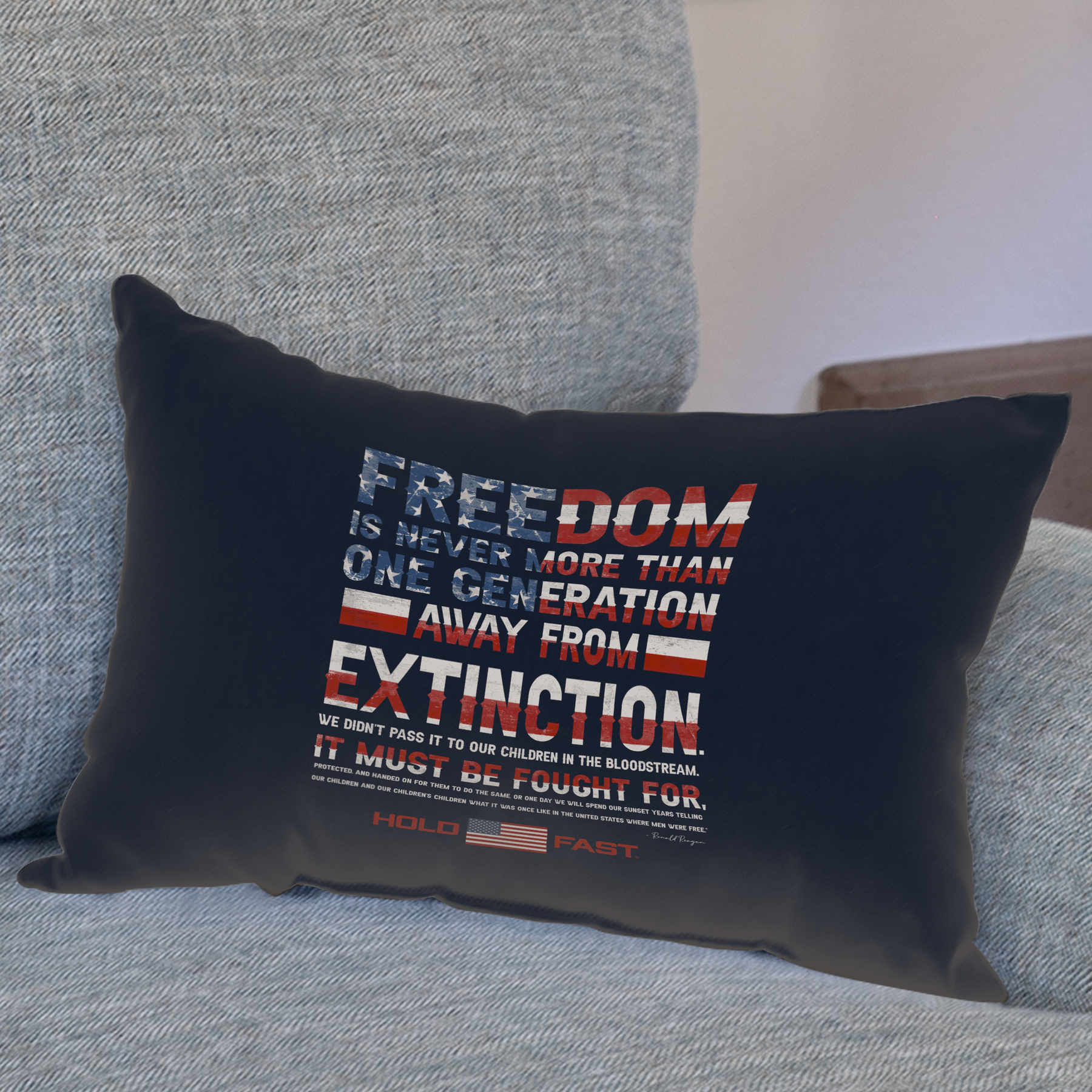 HOLD FAST Reagan Freedom Rectangular Pillow