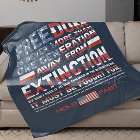 HOLD FAST Reagan Freedom Fleece Blanket
