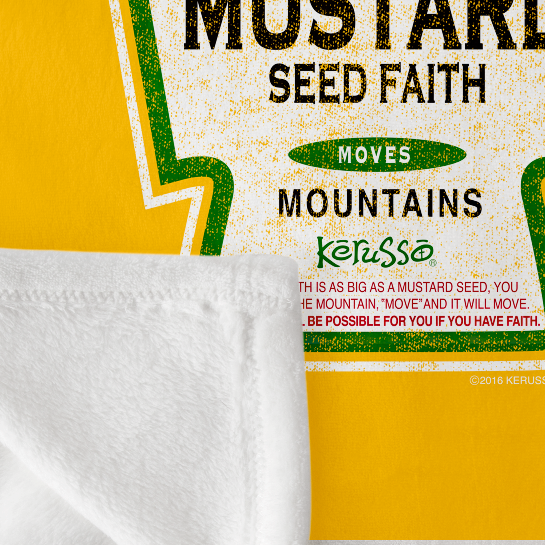Kerusso Mustard Plush Fleece Blanket