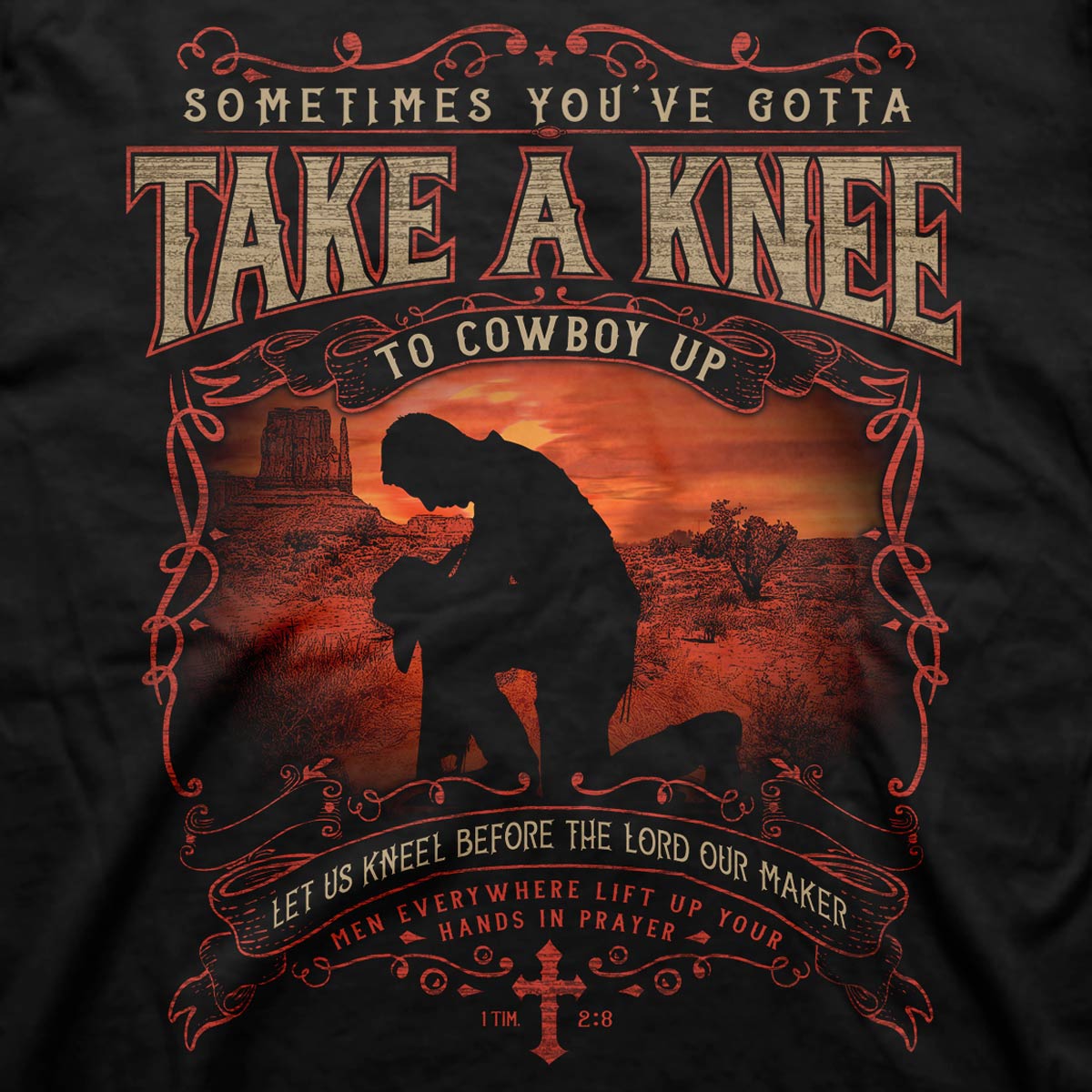 Kerusso Mens T-Shirt Take A Knee Secondary image
