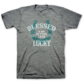 Kerusso Christian T-Shirt Blessed Is Better Than Lucky