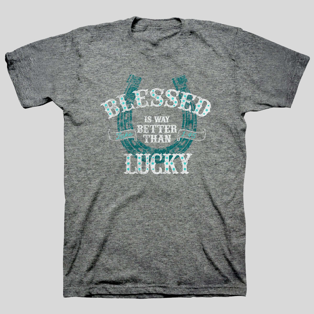 Kerusso Christian T-Shirt Blessed Is Better Than Lucky