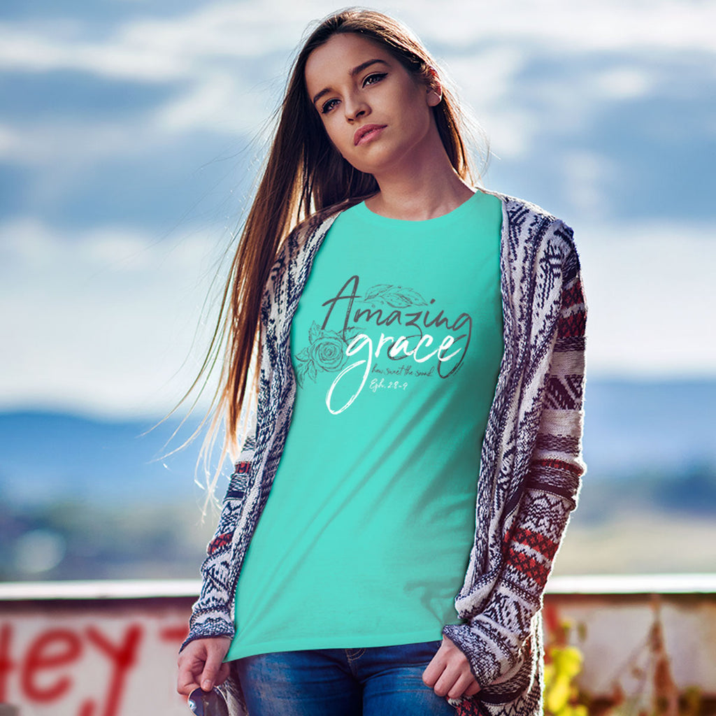 Kerusso Womens T-Shirt Grace Drawings
