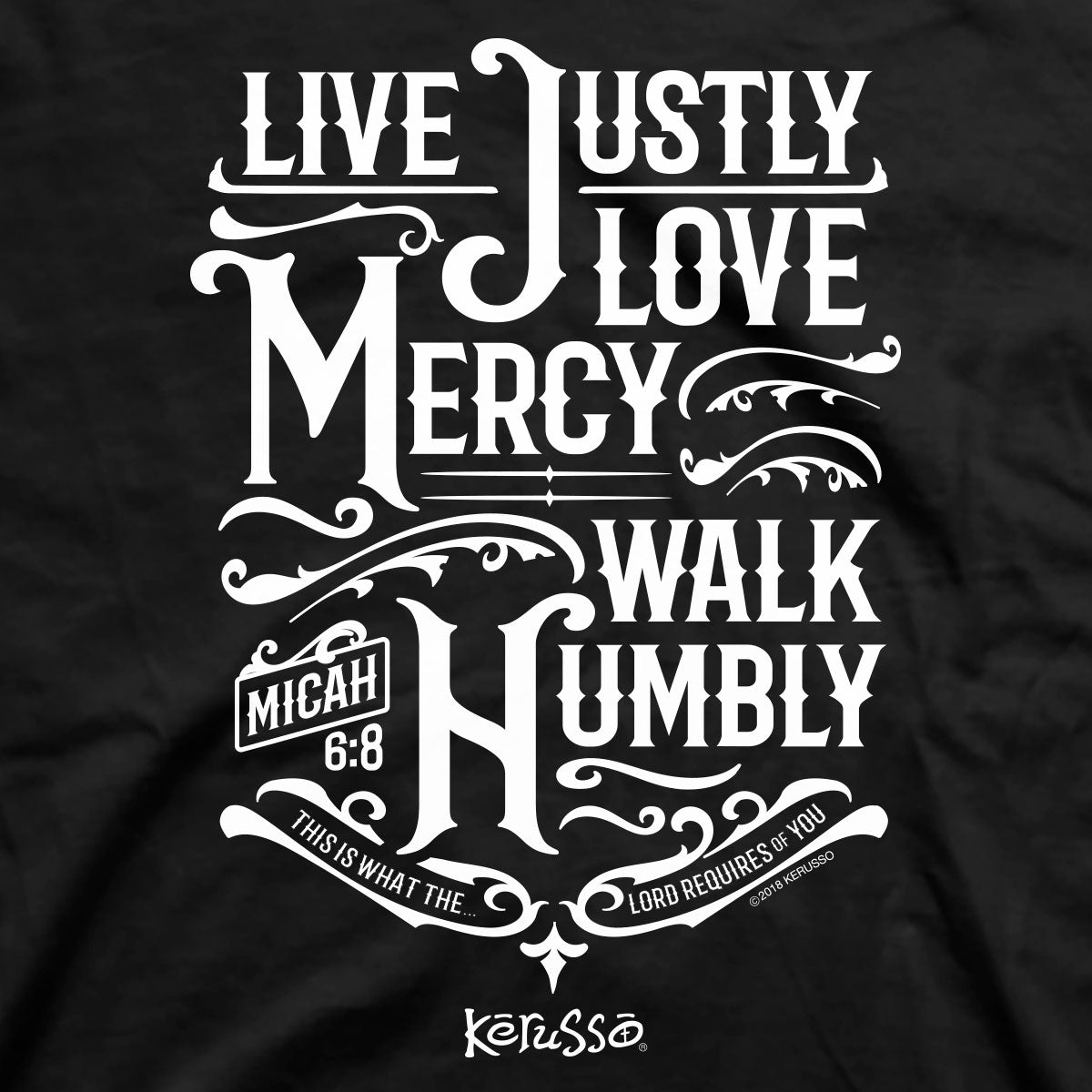 Kerusso Christian T-Shirt Live Justly Love Mercy