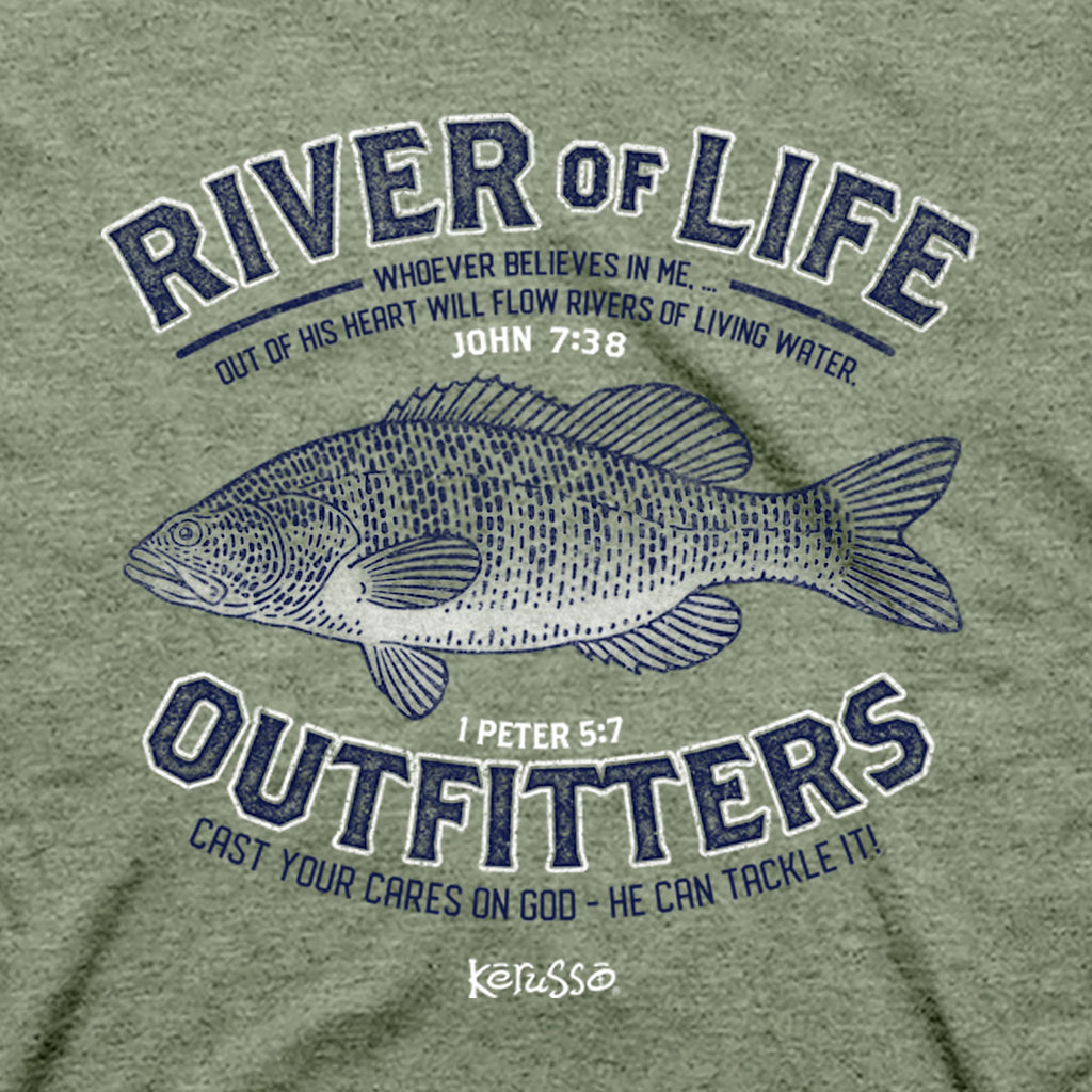 Kerusso Christian T-Shirt Living Waters 1 Peter 5:7