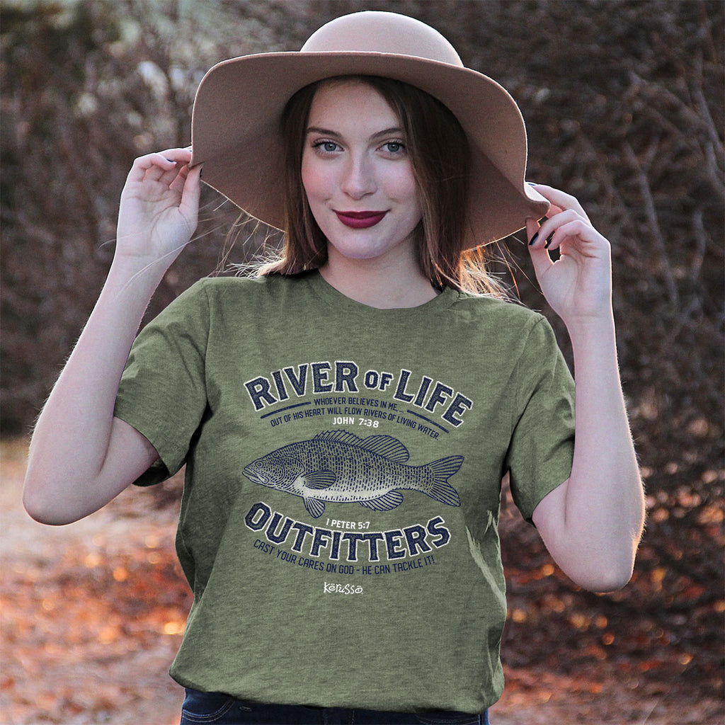 Kerusso Christian T-Shirt Living Waters 1 Peter 5:7