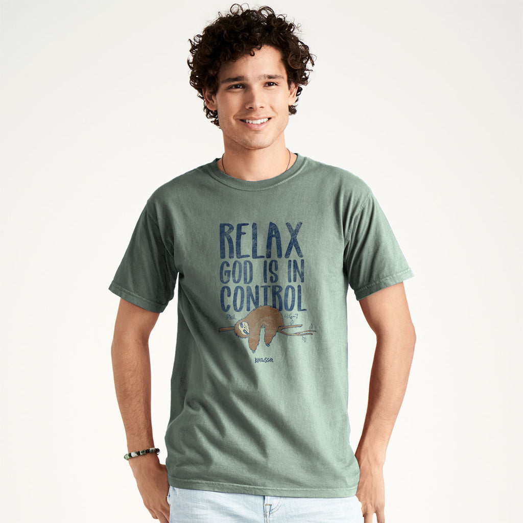 Kerusso Christian T-Shirt God Is In Control Philippians 4:6-7