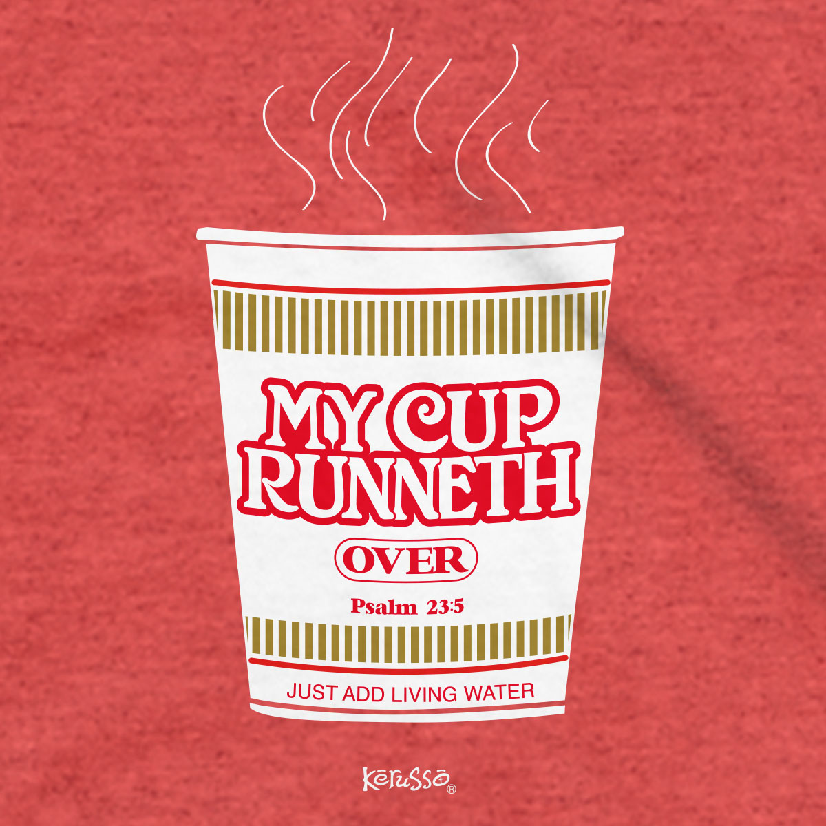 Kerusso Christian T-Shirt My Cup Runneth Over Psalm 23:5 Secondary image