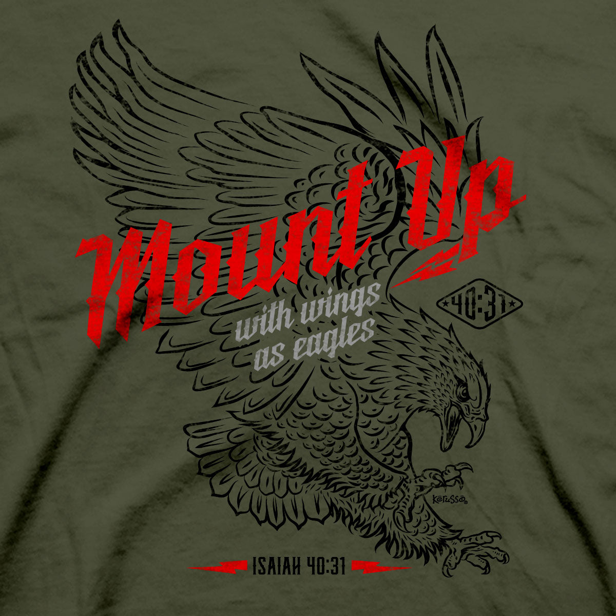 Kerusso Christian T-Shirt Mount Up With Wings Of Eagles