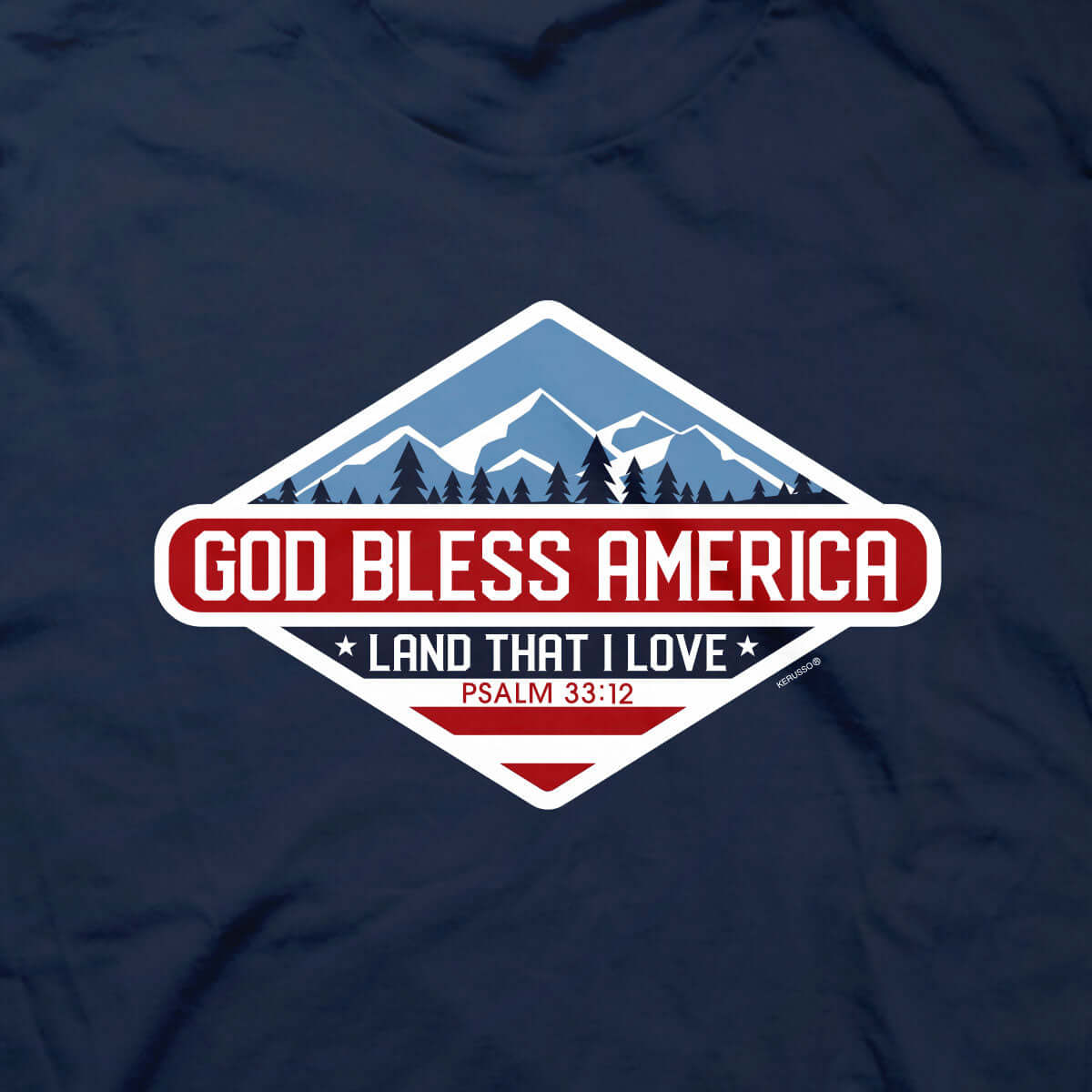 Kerusso Christian T-Shirt God Bless America