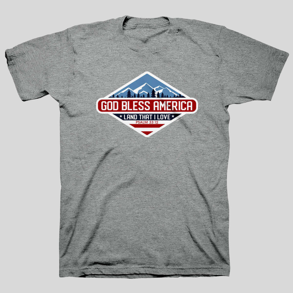 Kerusso Christian T-Shirt God Bless America