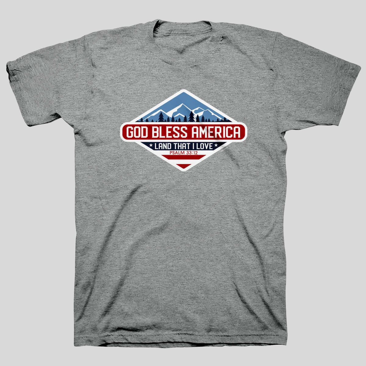 Kerusso Christian T-Shirt God Bless America