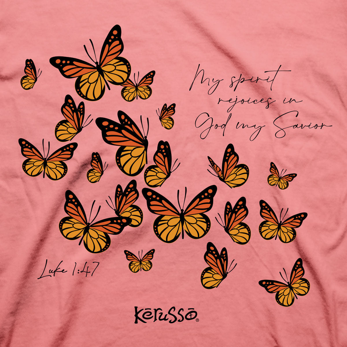 Kerusso Womens T-Shirt Butterfly Secondary image