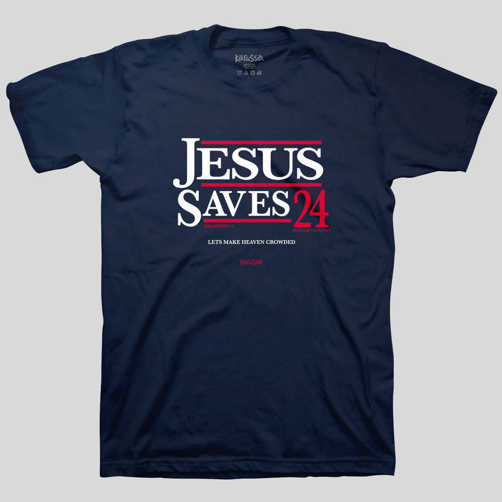 Kerusso Christian T-Shirt Jesus Saves '24