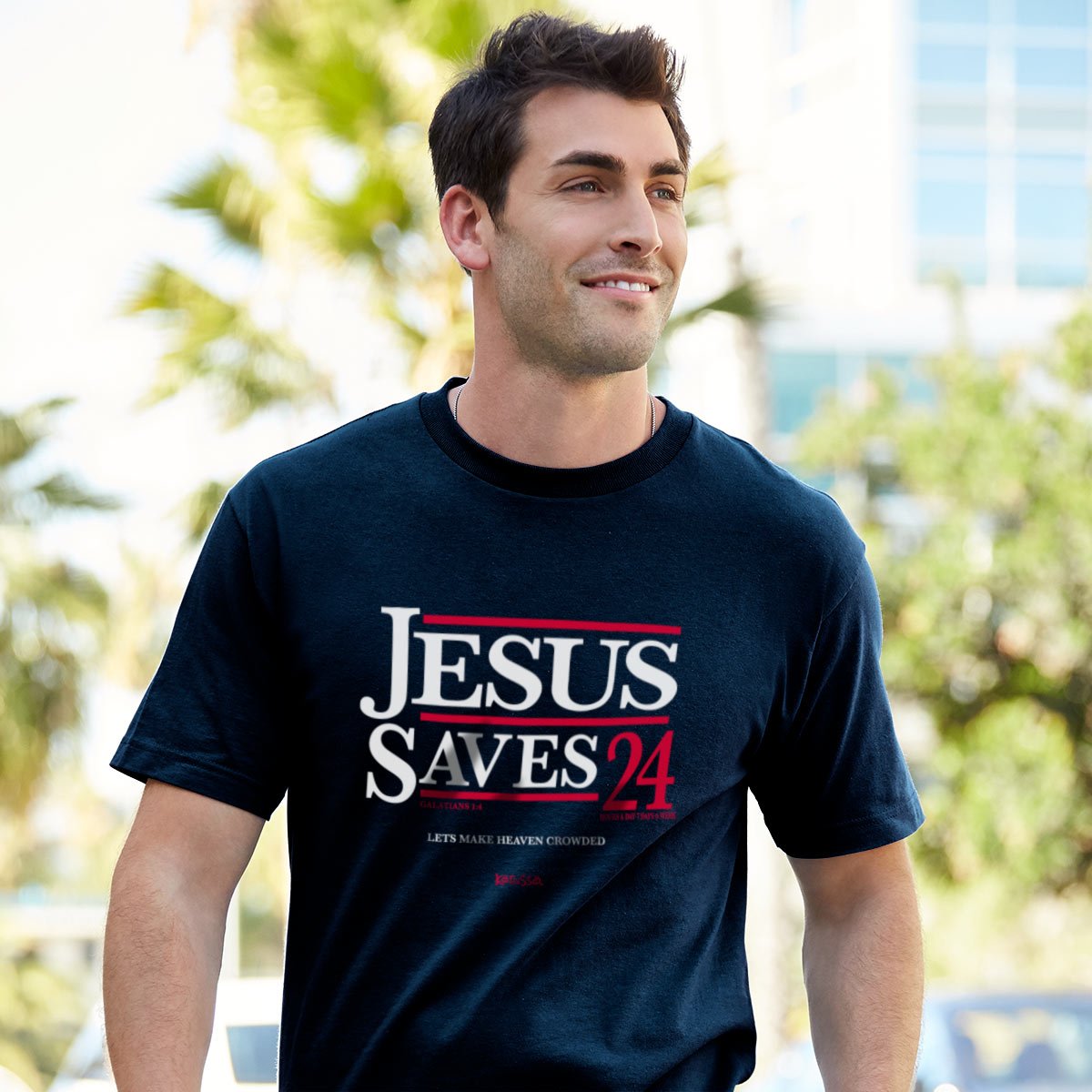 Kerusso Christian T-Shirt Jesus Saves '24