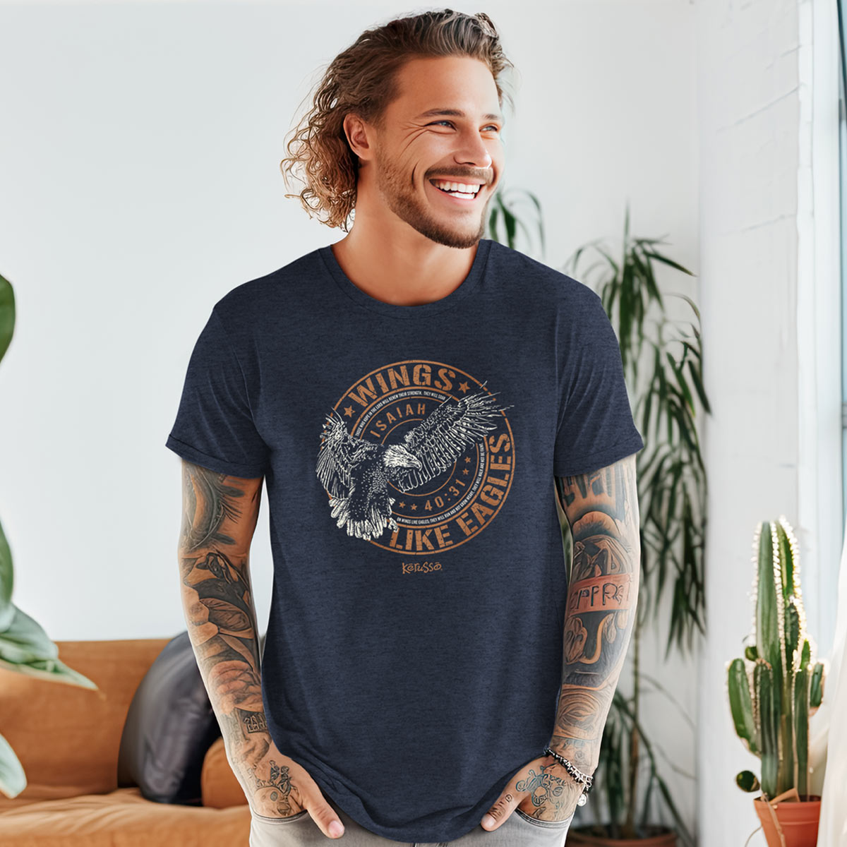 Kerusso Christian T-Shirt Soar On Wings Like Eagles