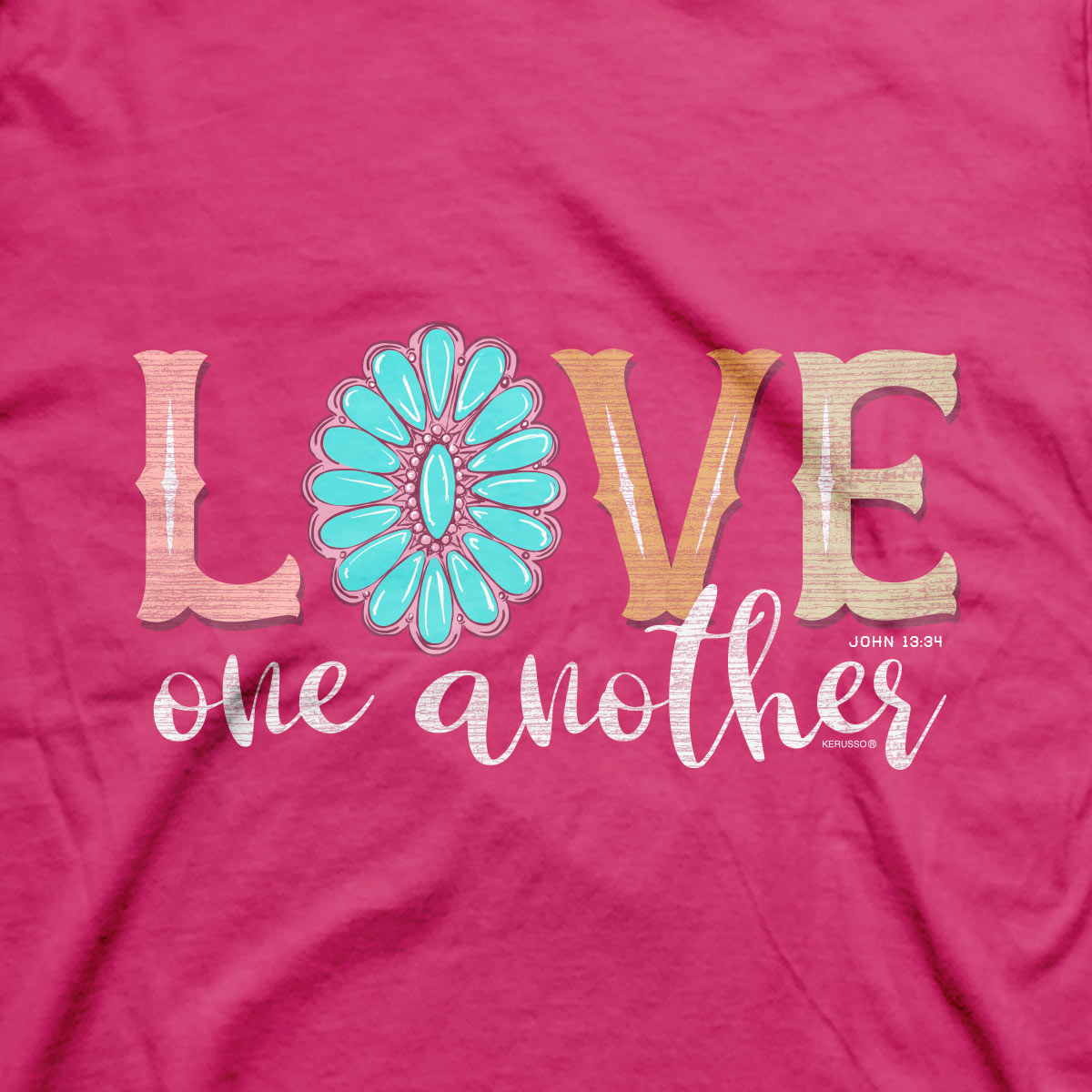 Kerusso Womens T-Shirt Love One Another Secondary image