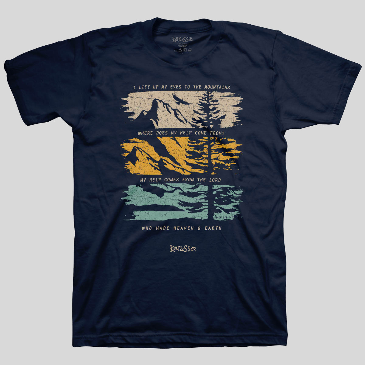 Kerusso Christian T-Shirt I Will Lift Up My Eyes To The Hills Main image