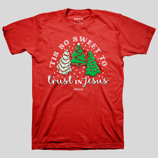 Kerusso Christmas T-Shirt Tis So Sweet To Trust In Jesus